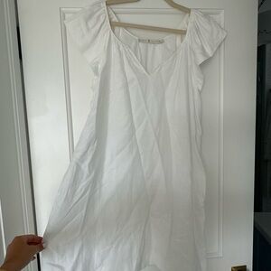 Marie Oliver Ivory V-Neck Dress